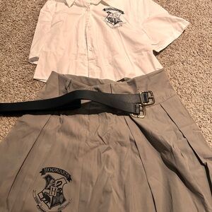 Hogwarts Crest Shirt and Skirt Set
